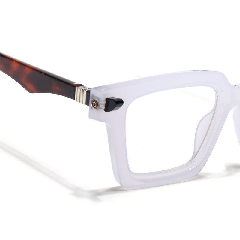 Voyage Goat Matt Transparent Square Eyeglasses for Men & Women (23001MG4879-C3)