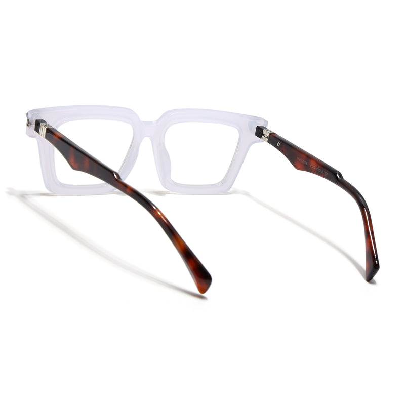 Voyage Goat Matt Transparent Square Eyeglasses for Men & Women (23001MG4879-C3)