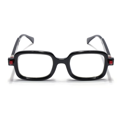 Voyage Goat Shine Black Square Eyeglasses for Men & Women (23002MG4882-C2)