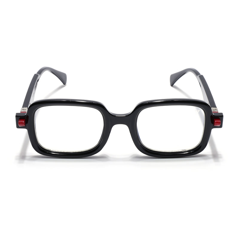 Voyage Goat Shine Black Square Eyeglasses for Men & Women (23002MG4882-C2)