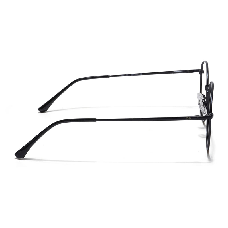 Thin Black Round Eyeglasses for Men & Women (2301GE1790-C1)
