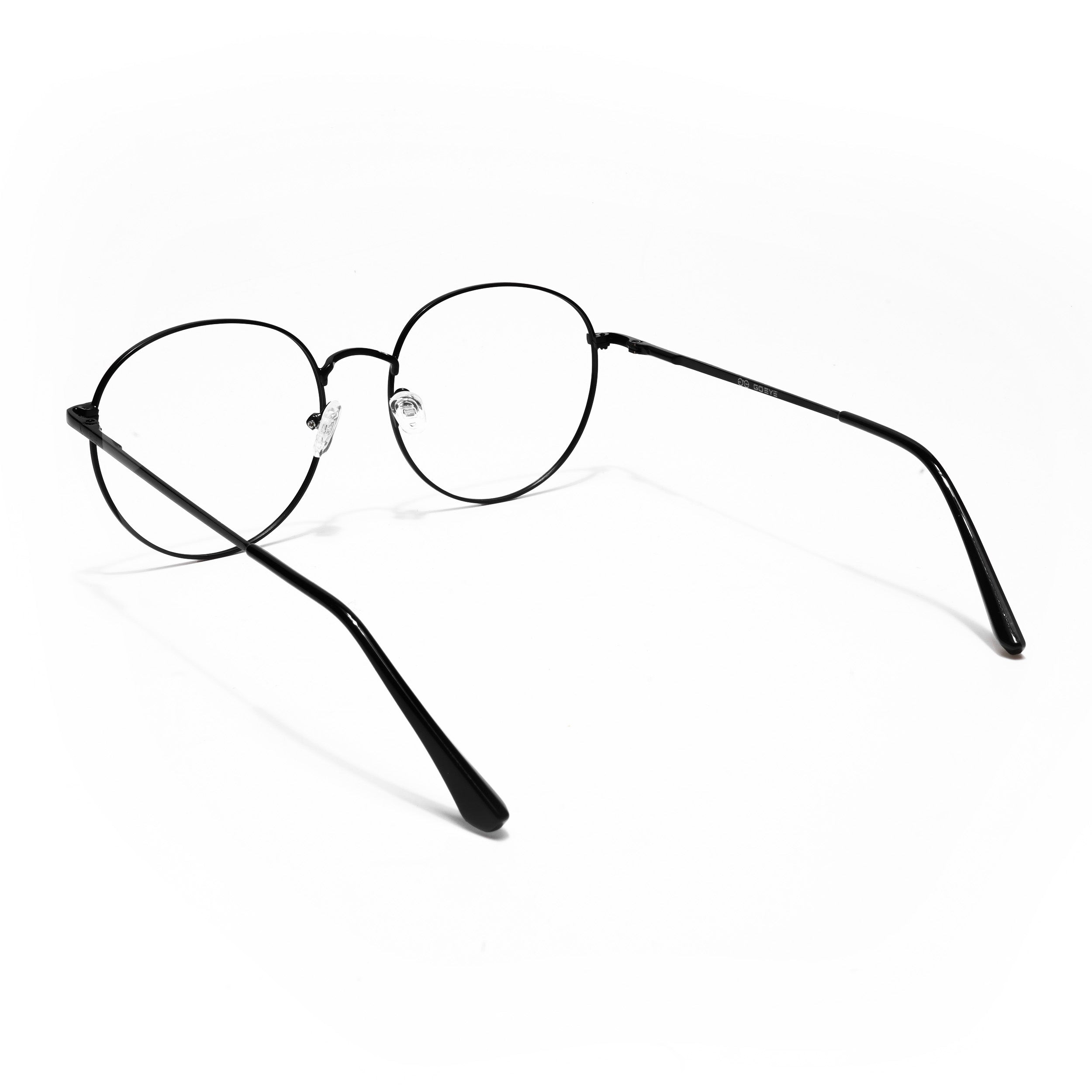 Thin Black Round Eyeglasses for Men & Women (2301GE1790-C1)