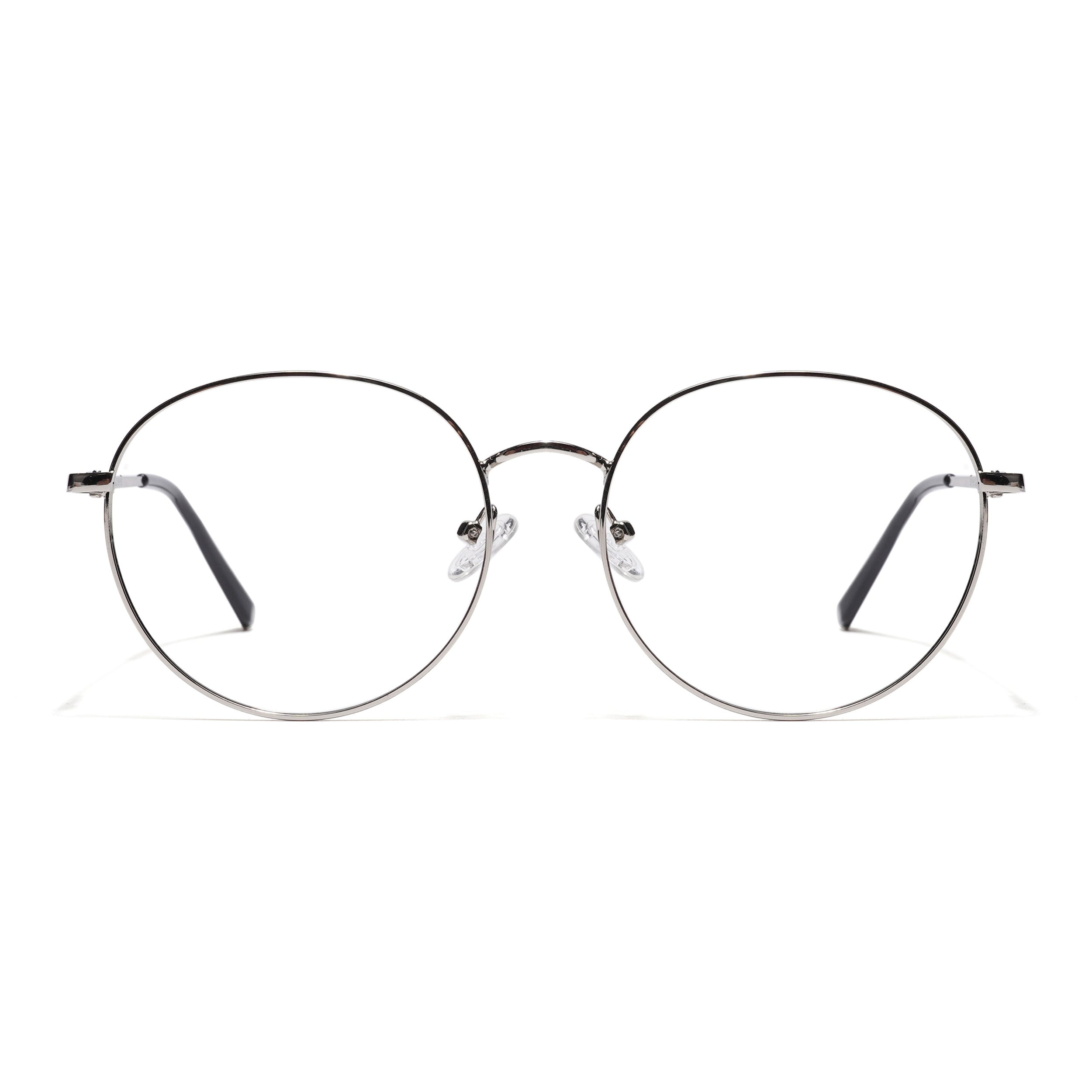 Thin Silver Round Eyeglasses for Men & Women (2301GE1791-C2)