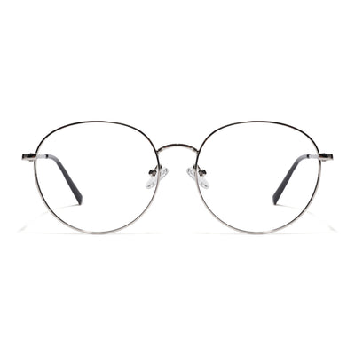 Thin Silver Round Eyeglasses for Men & Women (2301GE1791-C2)