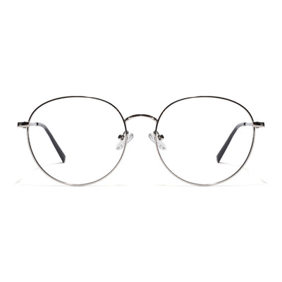 Goeye Thin Silver Round Eyeglasses for Men & Women (2301GE1791-C2)