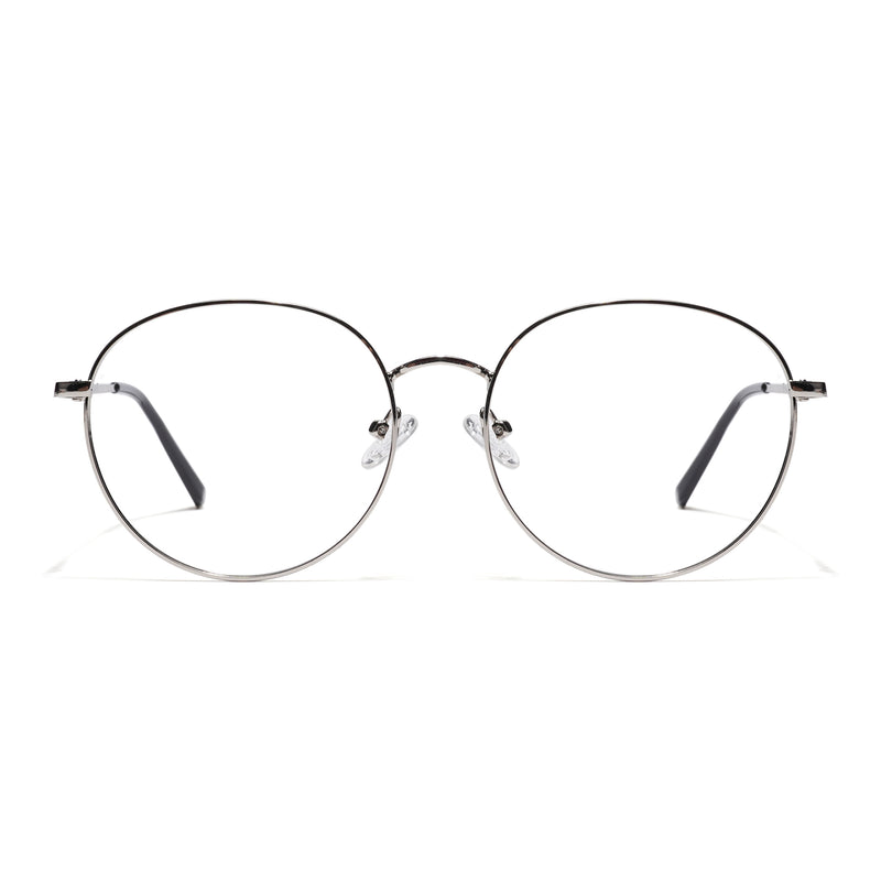 Goeye Thin Silver Round Eyeglasses for Men & Women (2301GE1791-C2)