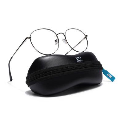 Thin Silver Round Eyeglasses for Men & Women (2301GE1791-C2)