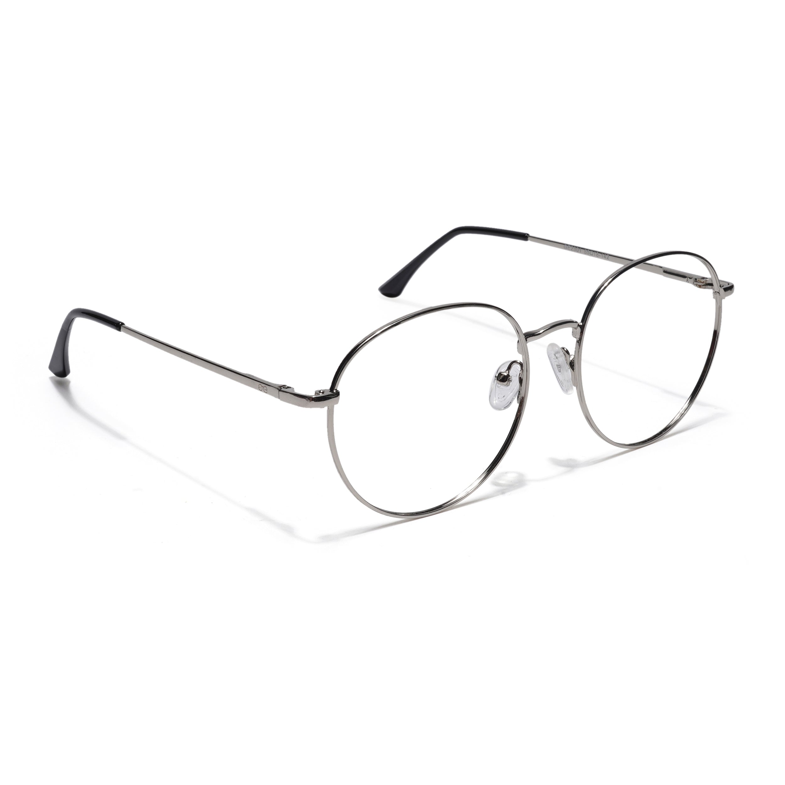 Thin Silver Round Eyeglasses for Men & Women (2301GE1791-C2)