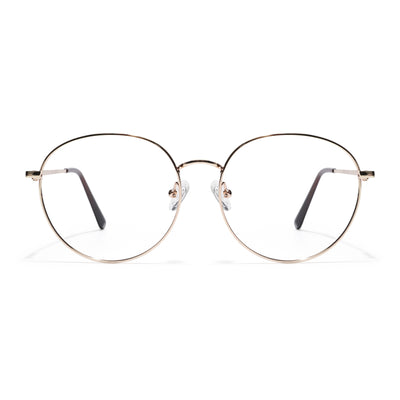 Goeye Thin Golden Round Eyeglasses for Men & Women (2301GE1793-C4)