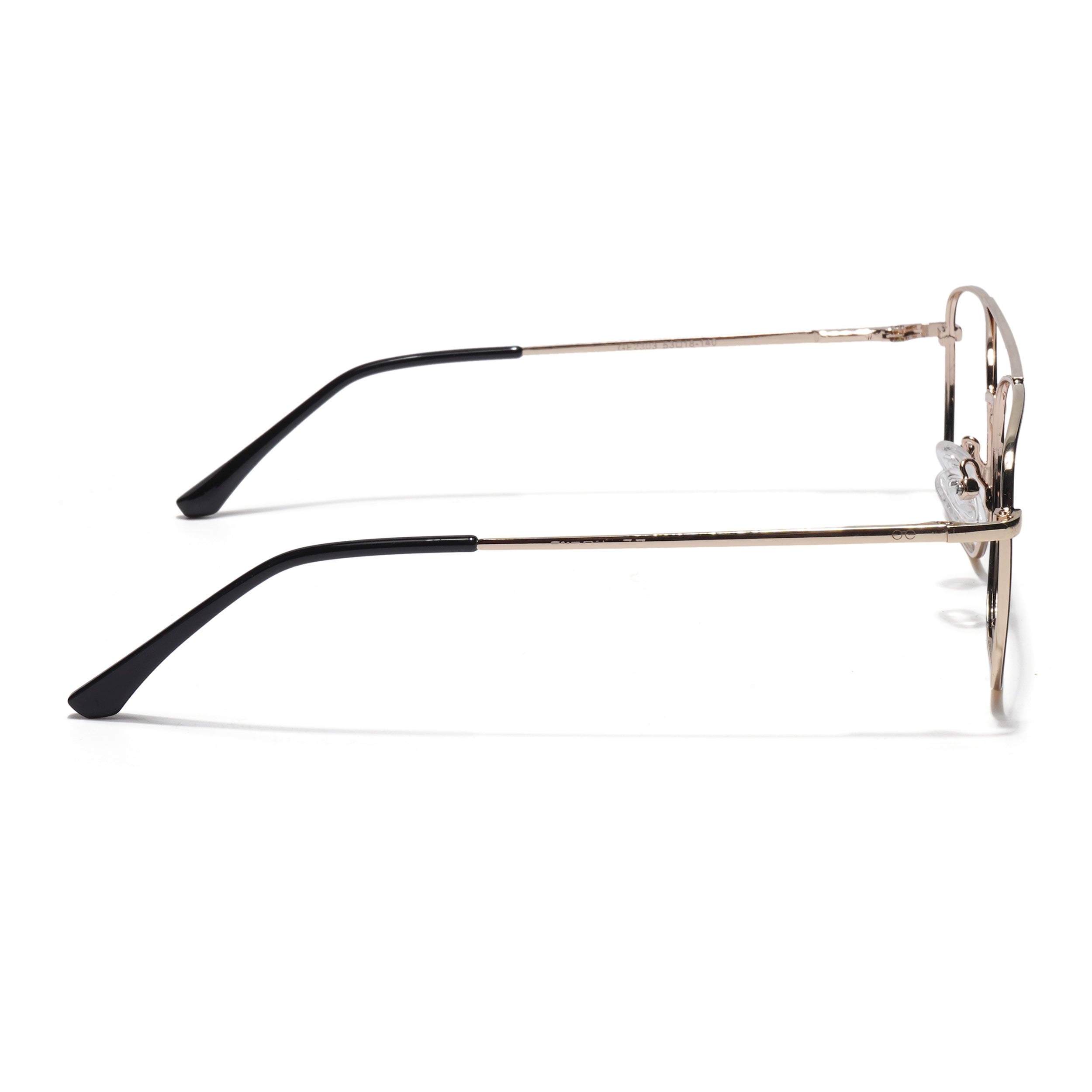 Thin Golden Round Eyeglasses for Men & Women (2301GE1793-C4)