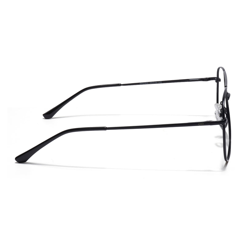 Thin Black Aviator Eyeglasses for Men & Women (2302GE1795-C1)