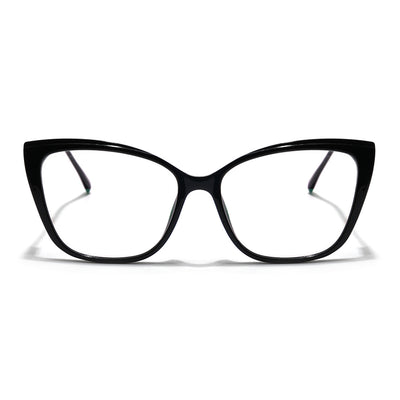 Voyage Glam Black Cateye Eyeglasses for Women (2302MG5614-C1)