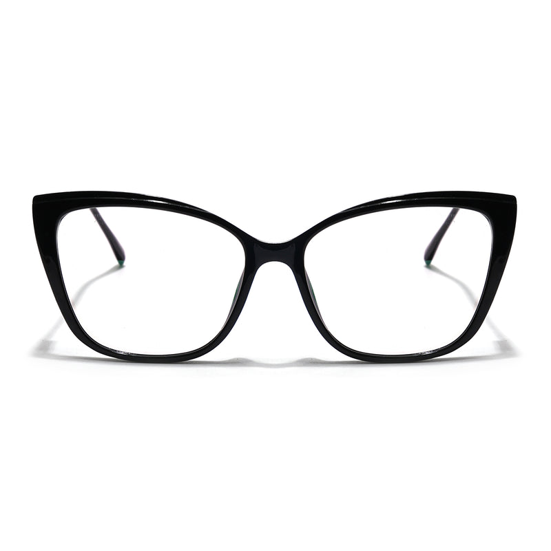 Voyage Glam Black Cateye Eyeglasses for Women (2302MG5614-C1)