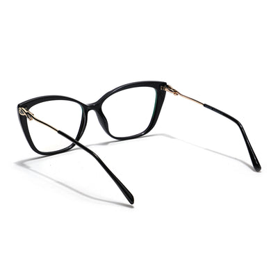 Voyage Glam Black Cateye Eyeglasses for Women (2302MG5614-C1)