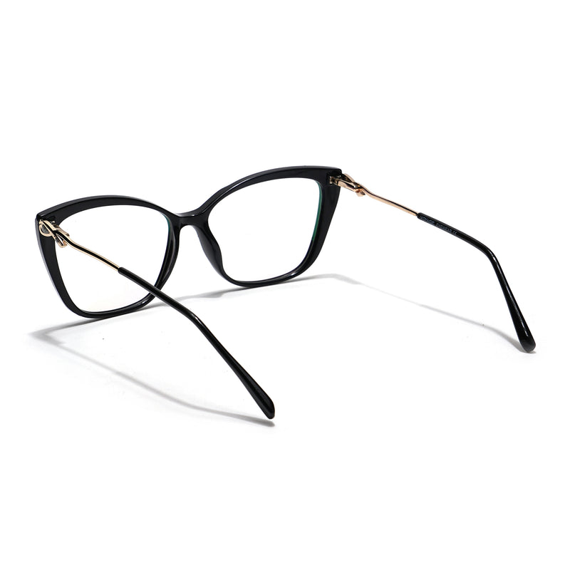 Voyage Glam Black Cateye Eyeglasses for Women (2302MG5614-C1)