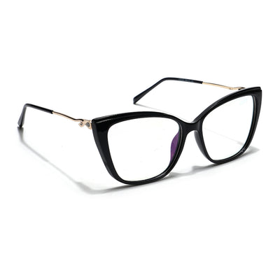 Voyage Glam Black Cateye Eyeglasses for Women (2302MG5614-C1)