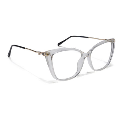 Voyage Glam Transparent Cateye Eyeglasses for Women (2302MG5615-C2)