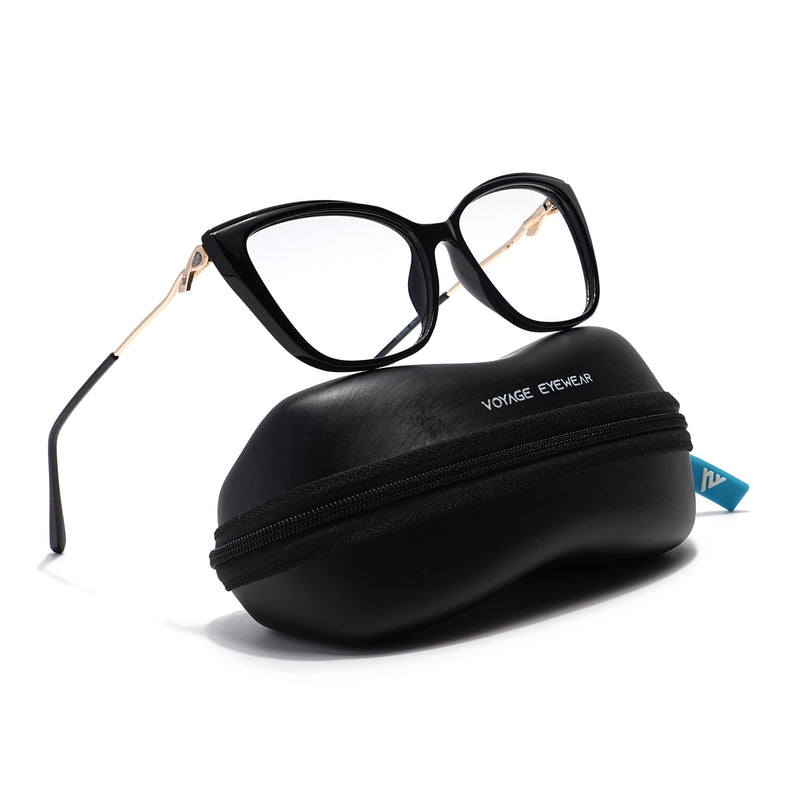 Voyage Glam Black Cateye Eyeglasses for Women (2302MG5614-C1)