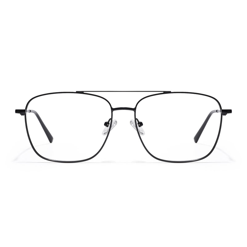 Thin Black Wayfarer Eyeglasses for Men & Women (2303GE1800-C1)