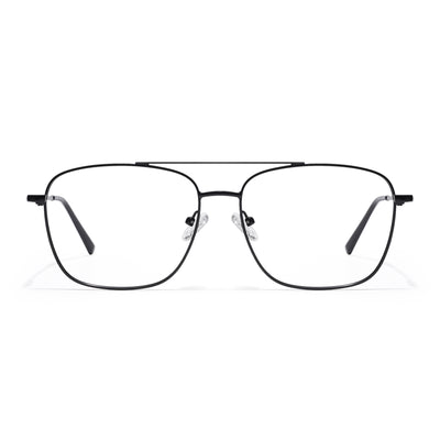 Goeye Thin Black Wayfarer Eyeglasses for Men & Women (2303GE1800-C1)