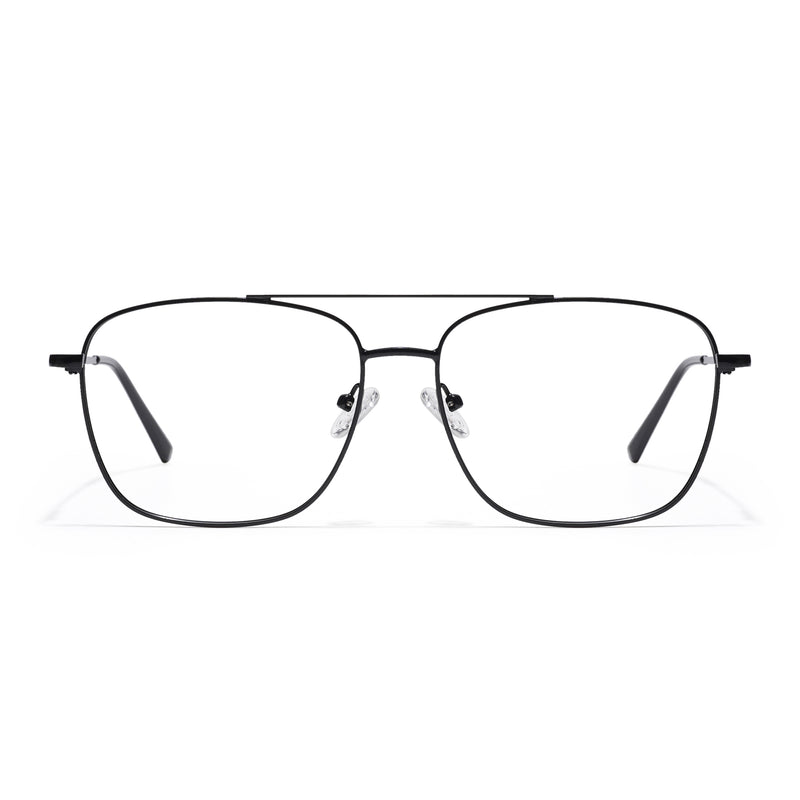 Goeye Thin Black Wayfarer Eyeglasses for Men & Women (2303GE1800-C1)