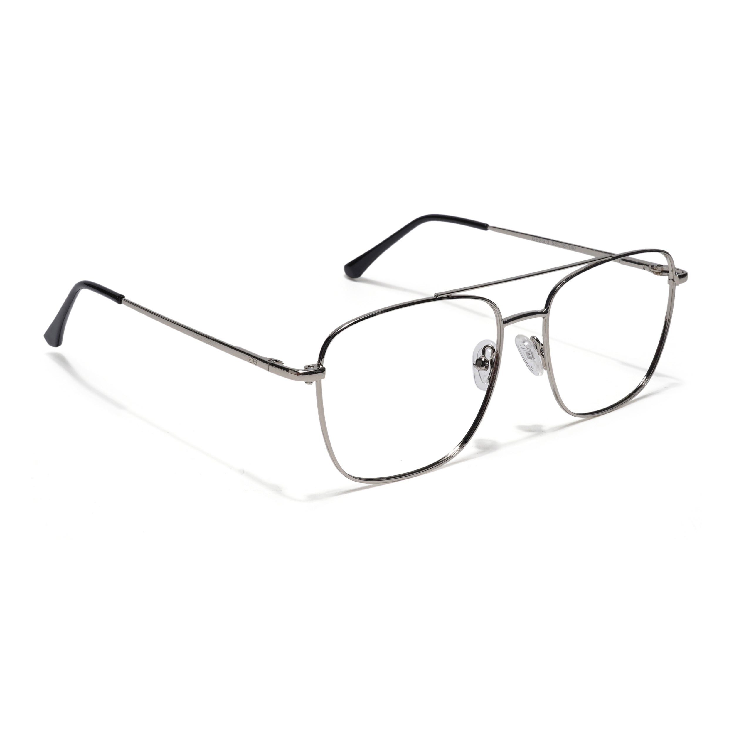 Thin Silver Wayfarer Eyeglasses for Men & Women (2303GE1801-C2)