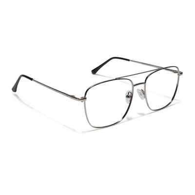 Goeye Thin Silver Wayfarer Eyeglasses for Men & Women (2303GE1801-C2)