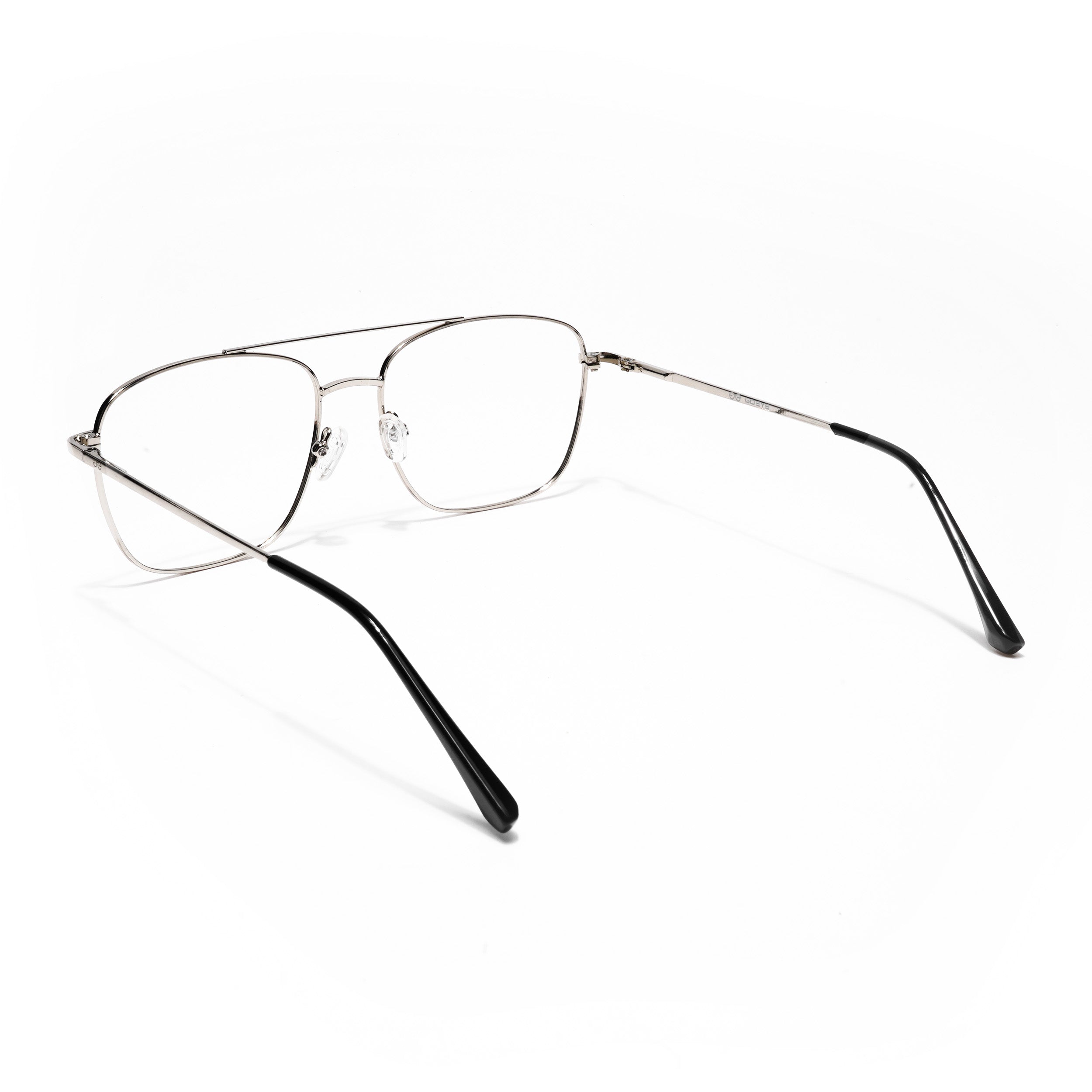 Thin Silver Wayfarer Eyeglasses for Men & Women (2303GE1801-C2)