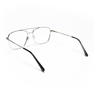 Thin Silver Wayfarer Eyeglasses for Men & Women (2303GE1801-C2)