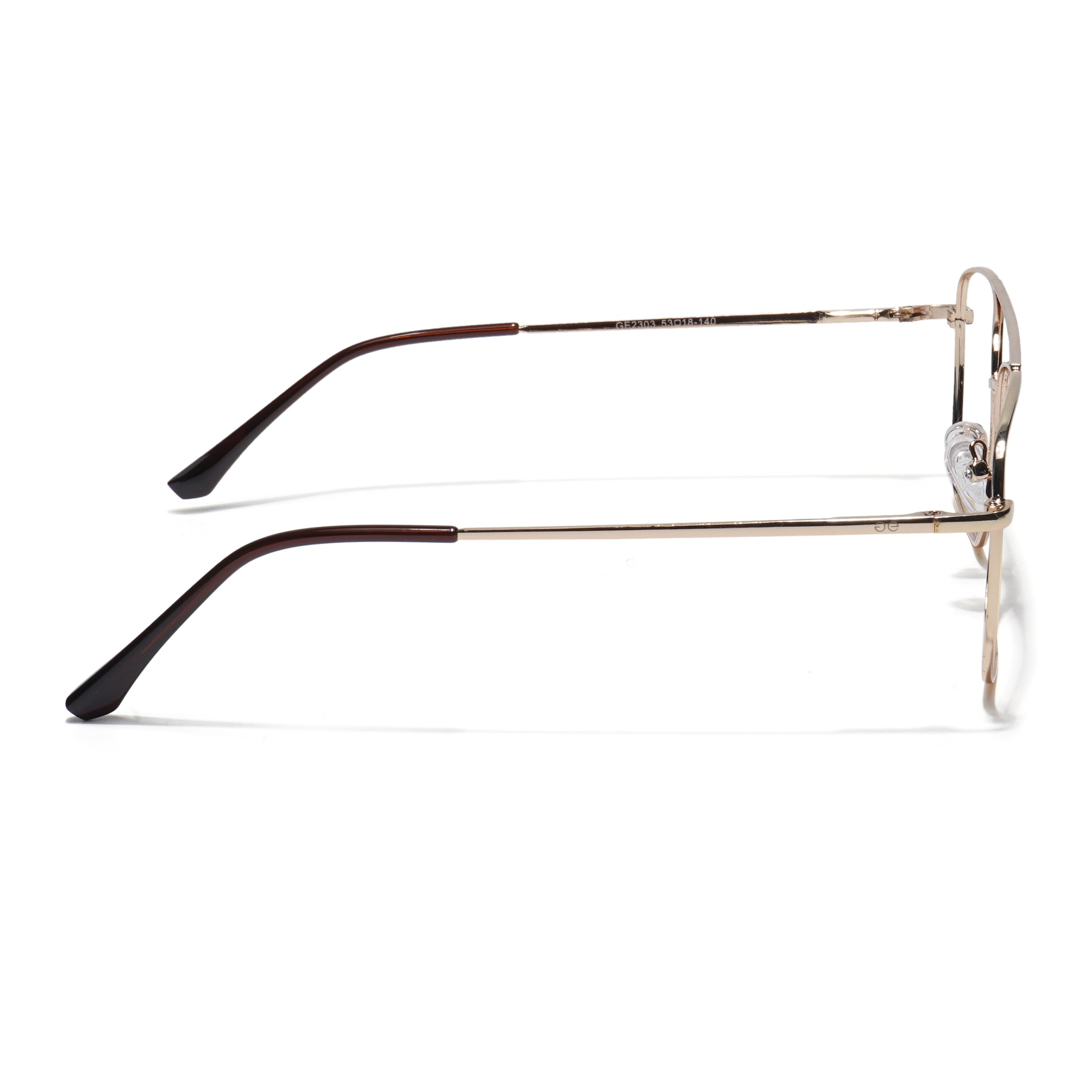 Thin Golden Wayfarer Eyeglasses for Men & Women (2303GE1803-C4)