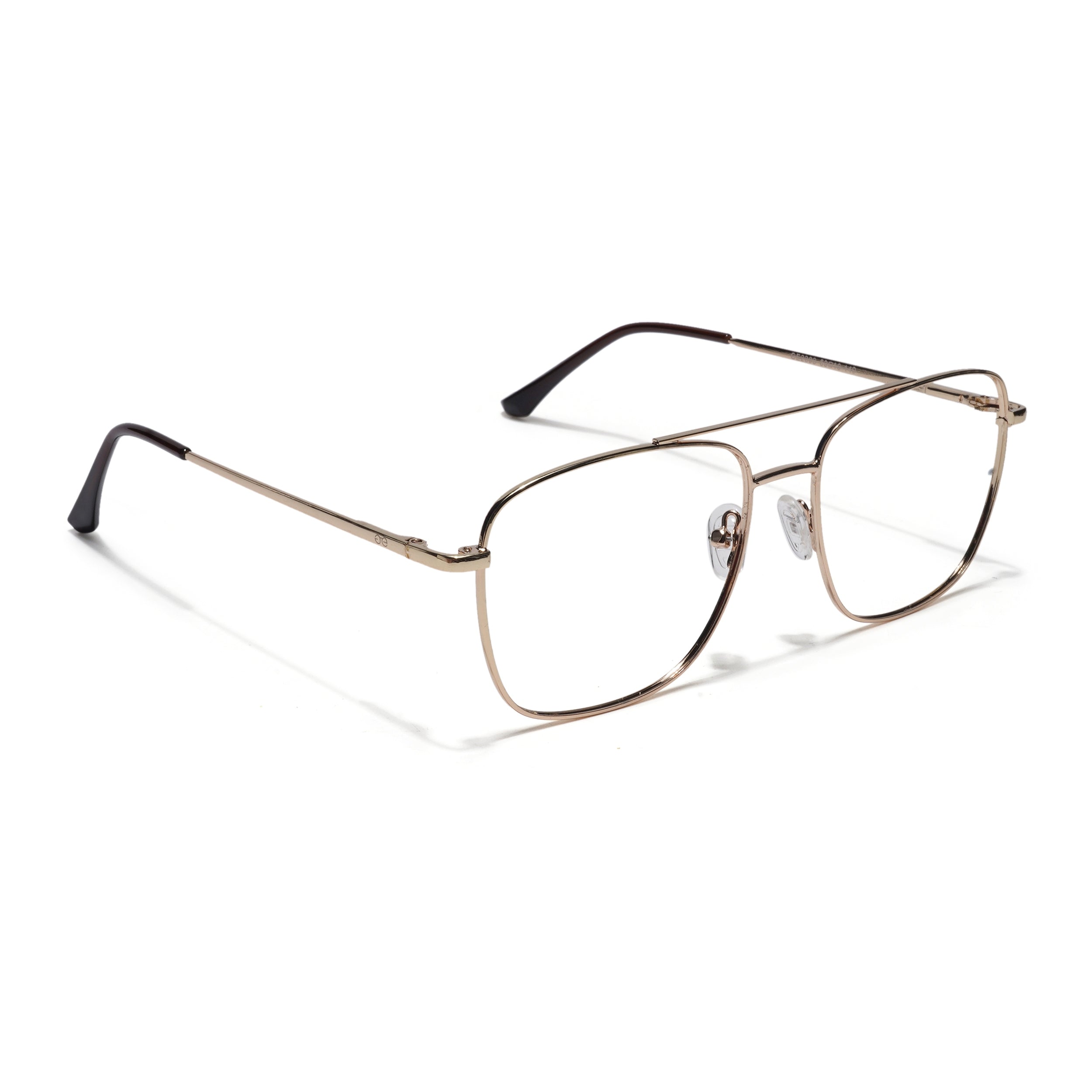Thin Golden Wayfarer Eyeglasses for Men & Women (2303GE1803-C4)