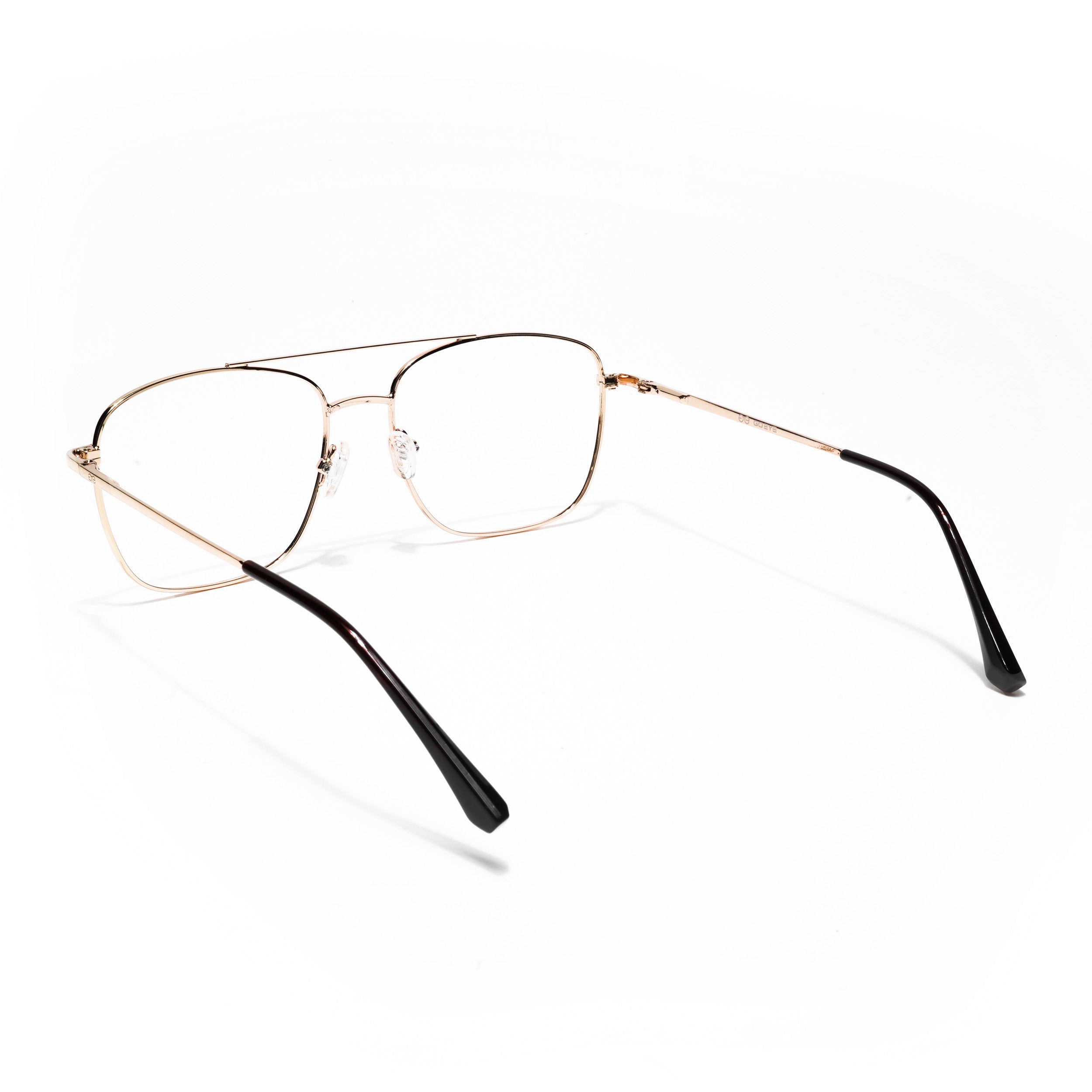 Thin Golden Wayfarer Eyeglasses for Men & Women (2303GE1803-C4)
