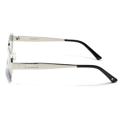 Alpha - Silver Rectangle Sunglasses I Blue Lens (2320CL2178)