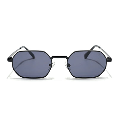 Auralis I Black Hexagonal Sunglasses - (2321CL2182)