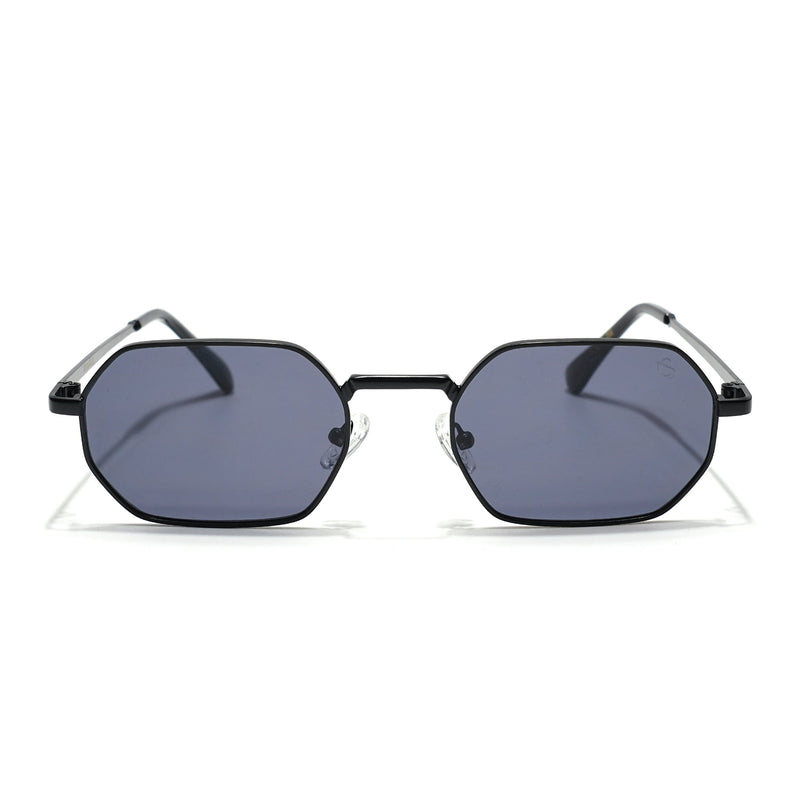 Auralis I Black Hexagonal Sunglasses - (2321CL2182)