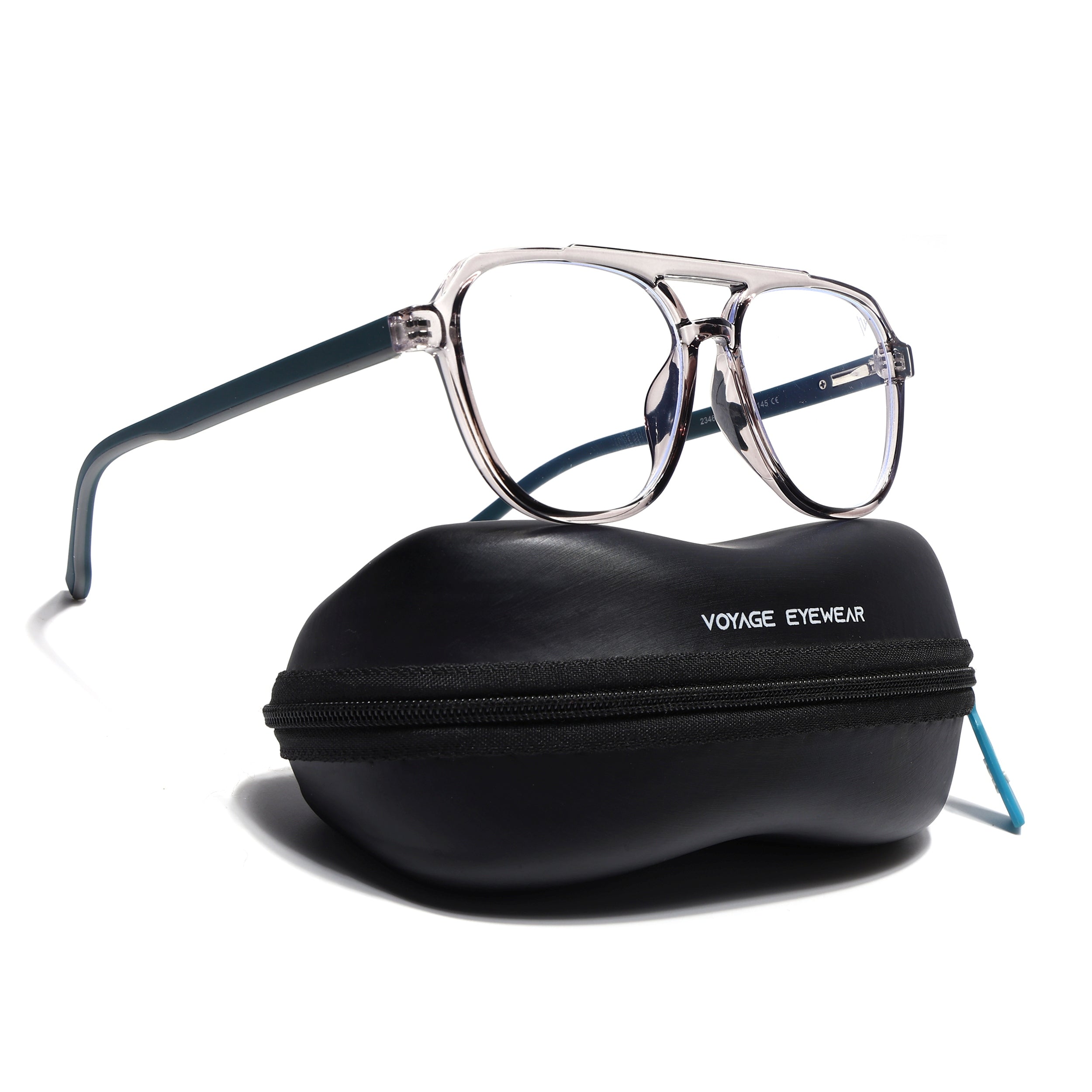 Voyage Maverick Transparent Grey Wayfarer Eyeglasses for Men & Women (2346MG5082-C2)