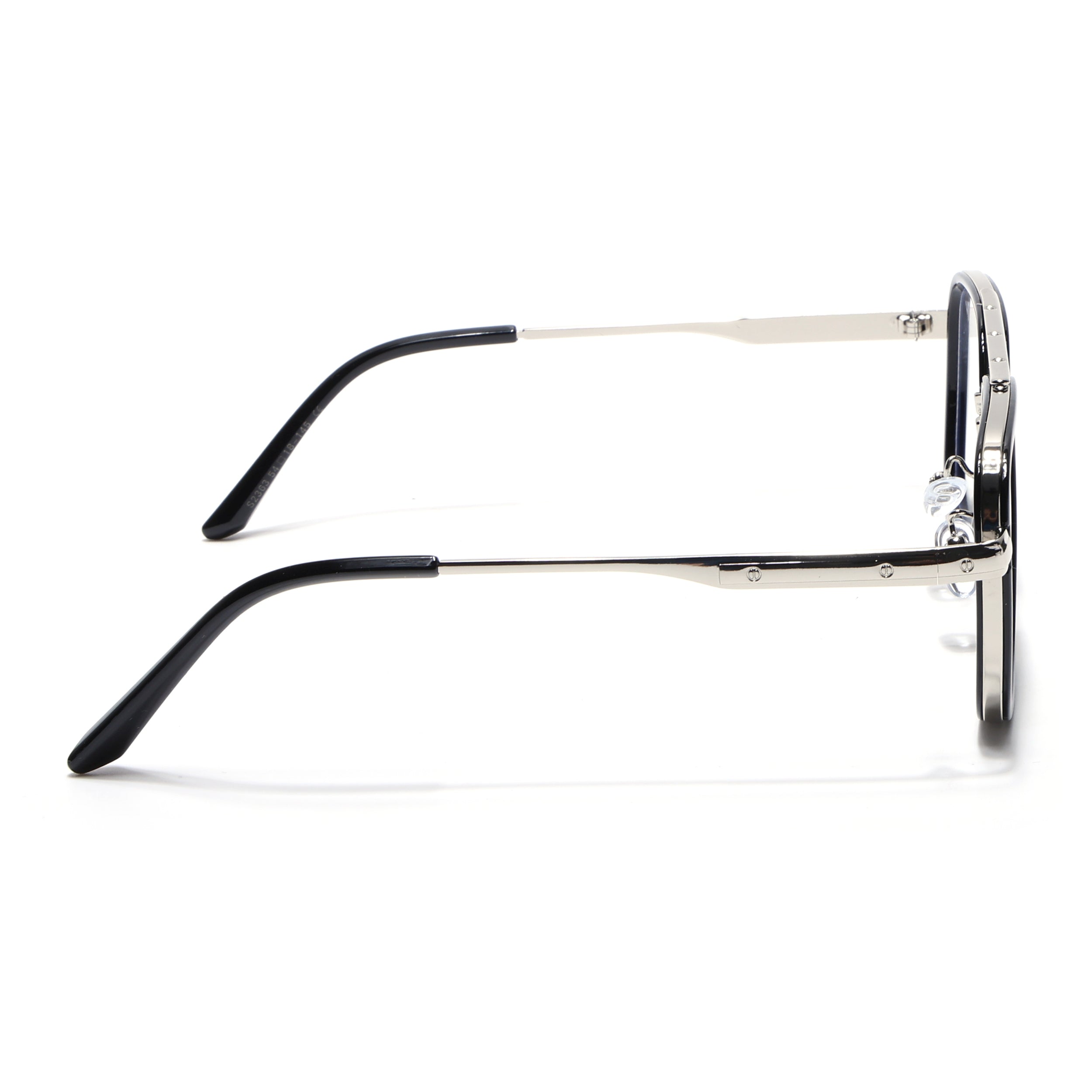 Voyage Maverick Silver & Black Wayfarer Eyeglasses for Men & Women (2363MG5079-C1)