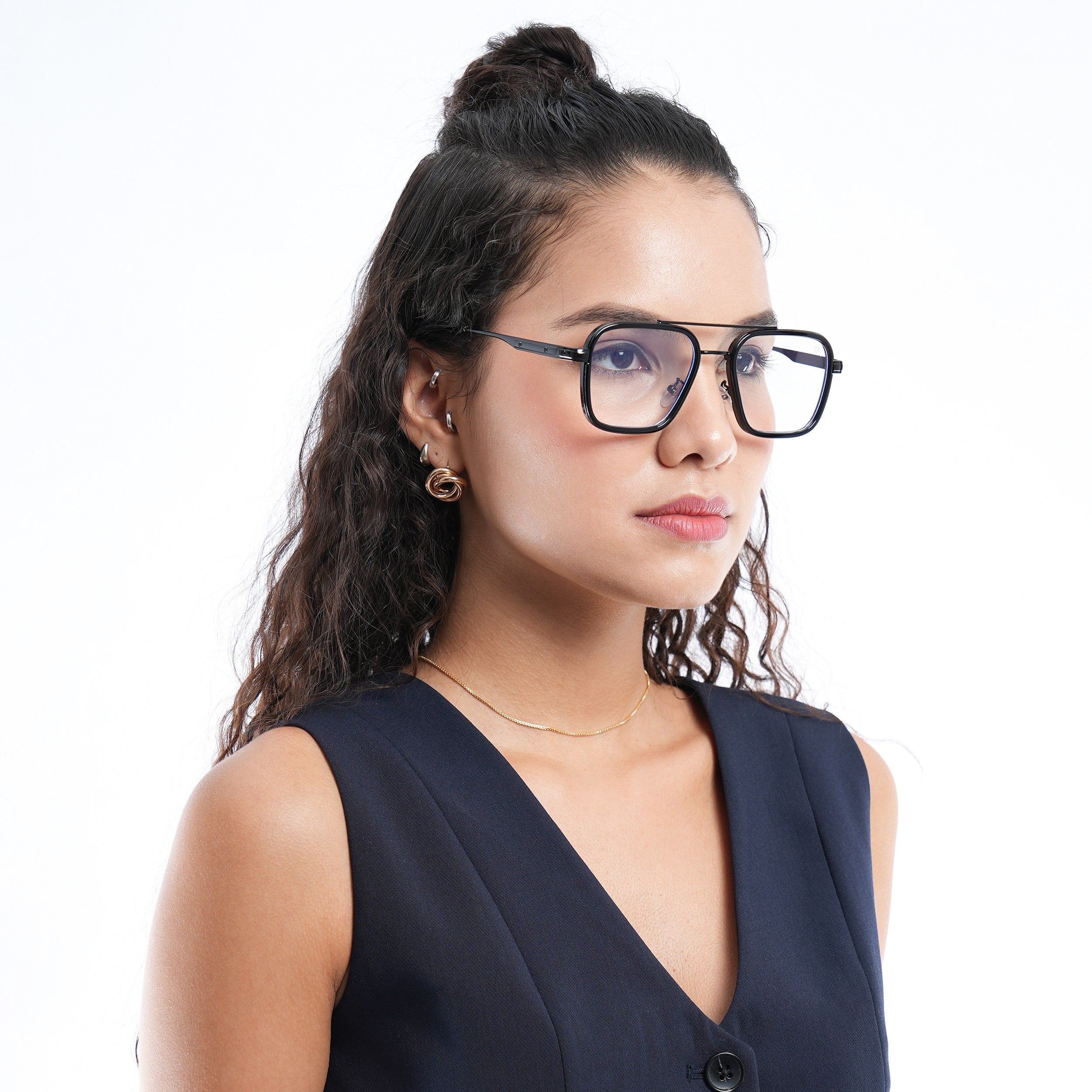 Voyage Maverick Black Wayfarer Eyeglasses for Men & Women (2363MG5080-C2)