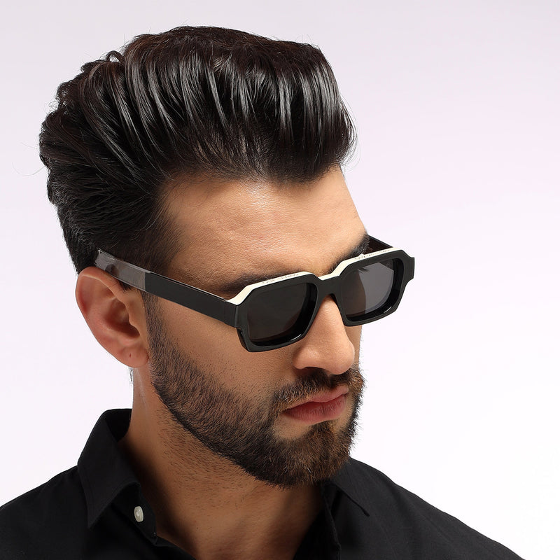 ONYX - Black & Cream Square Sunglasses I (2434CL890)