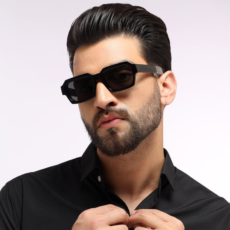 ONYX - Black & Cream Square Sunglasses I (2434CL890)