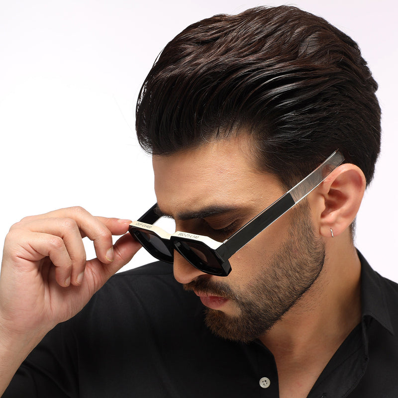 ONYX - Black & Cream Square Sunglasses I (2434CL890)