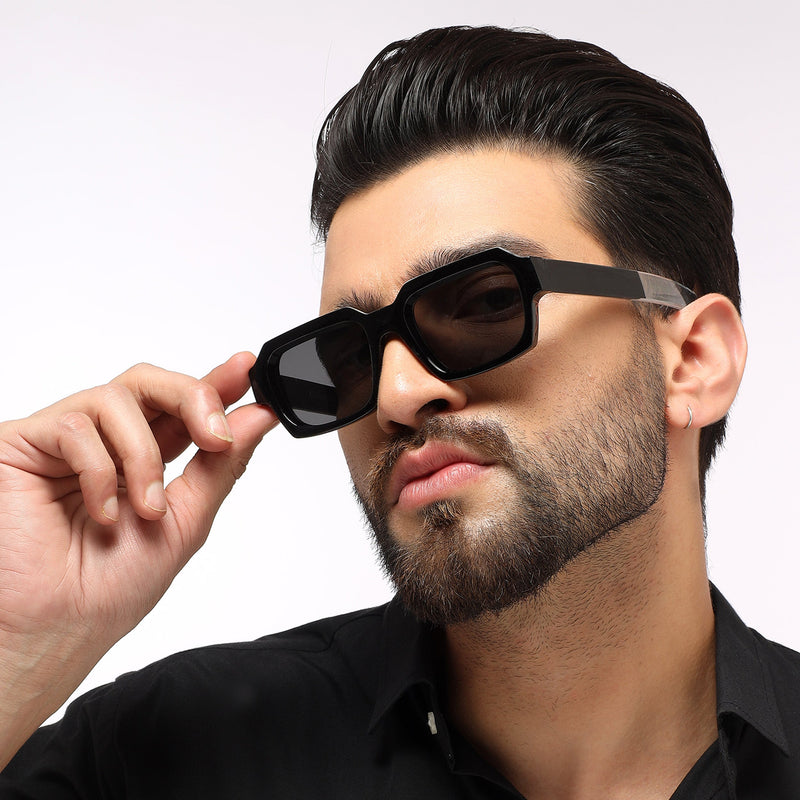 ONYX - Black & Cream Square Sunglasses I (2434CL890)