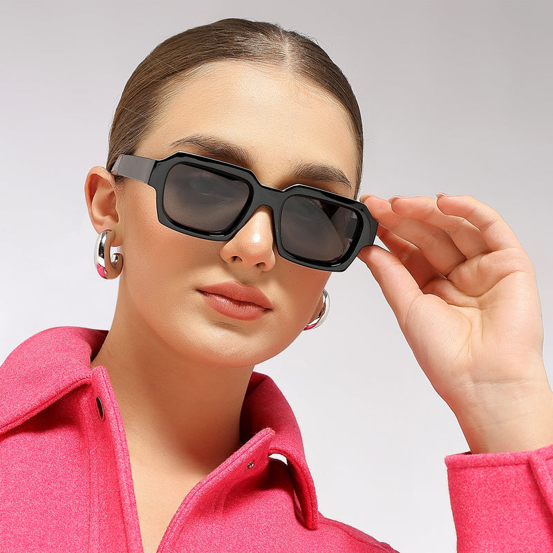 ONYX - Black & Cream Square Sunglasses I (2434CL890)