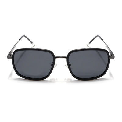 Eyejack Aura Black & Grey Square Polarized Sunglasses for Men & Women (2501PCL1461)