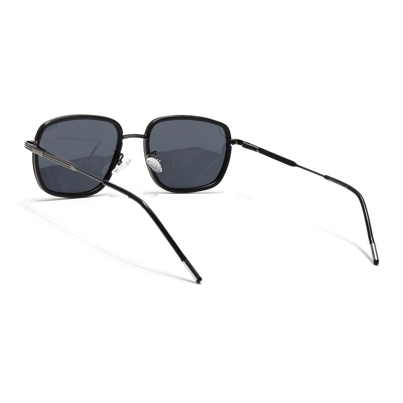 Eyejack Aura Black & Grey Square Polarized Sunglasses for Men & Women (2501PCL1461)
