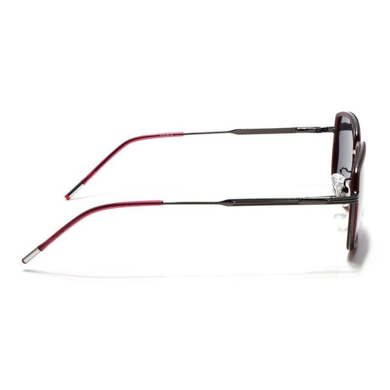 Eyejack Aura Red & Grey Square Polarized Sunglasses for Men & Women (2501PCL1463)