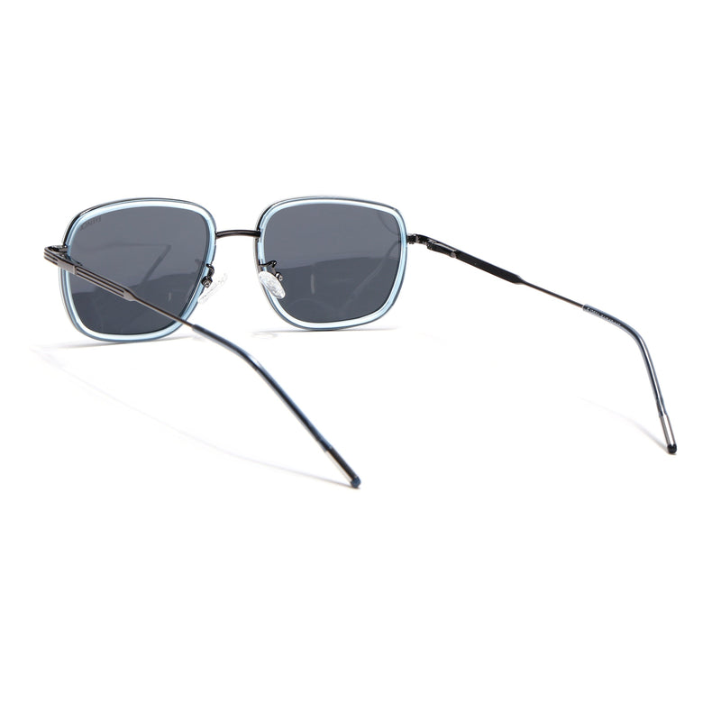 Eyejack Aura Sky Blue & Grey Square Polarized Sunglasses for Men & Women (2501PCL1464)