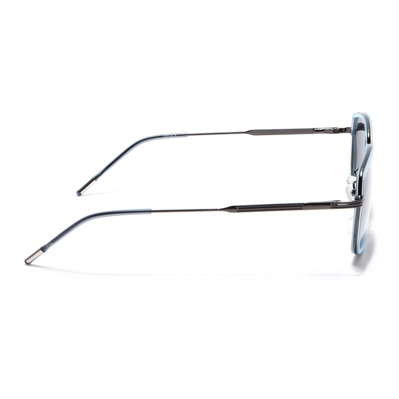 Eyejack Aura Sky Blue & Grey Square Polarized Sunglasses for Men & Women (2501PCL1464)