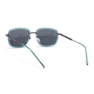 Eyejack Aura Sea Green & Grey Square Polarized Sunglasses for Men & Women (2501PCL1465)