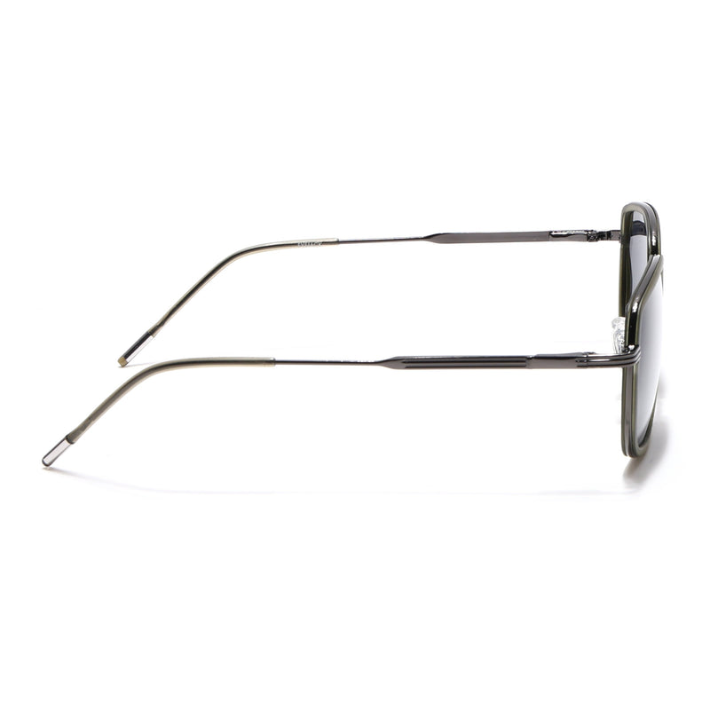 Eyejack Aura Green & Grey Square Polarized Sunglasses for Men & Women (2501PCL1466)